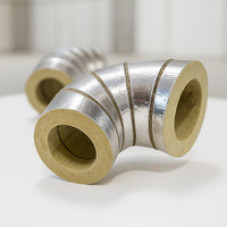 Отвод кашированный алюминиевой фольгой 18x20 мм 60° ГОСТ 23208-2003